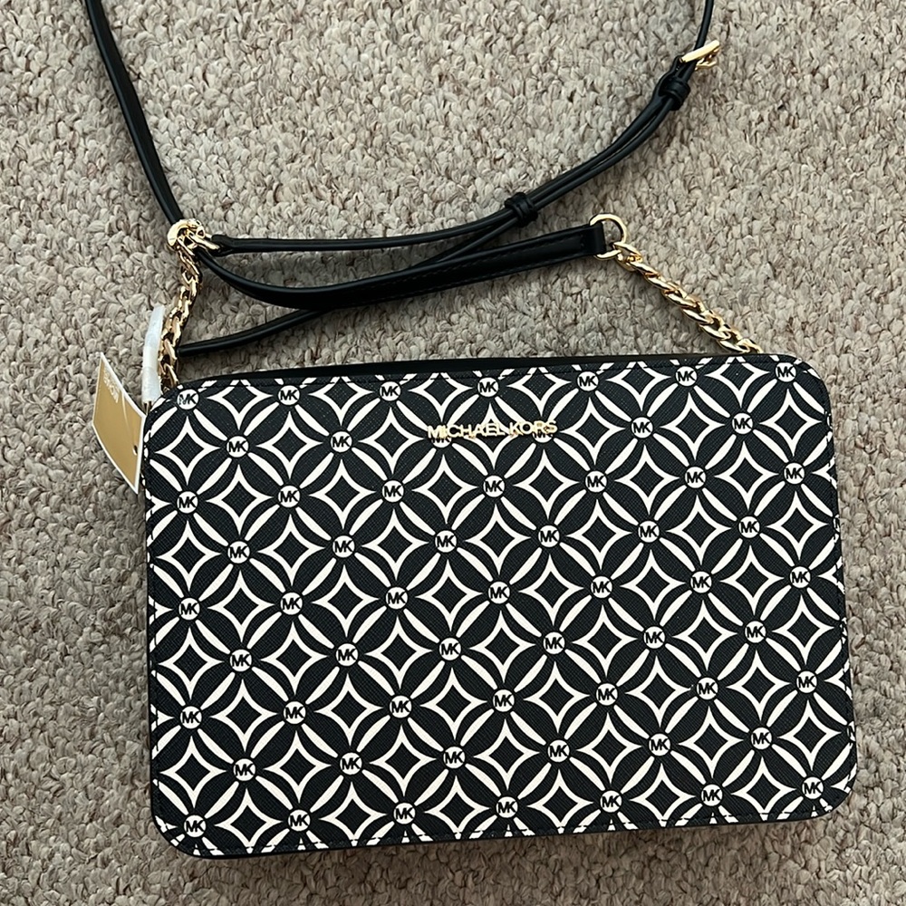 MK patterned crossbody bag